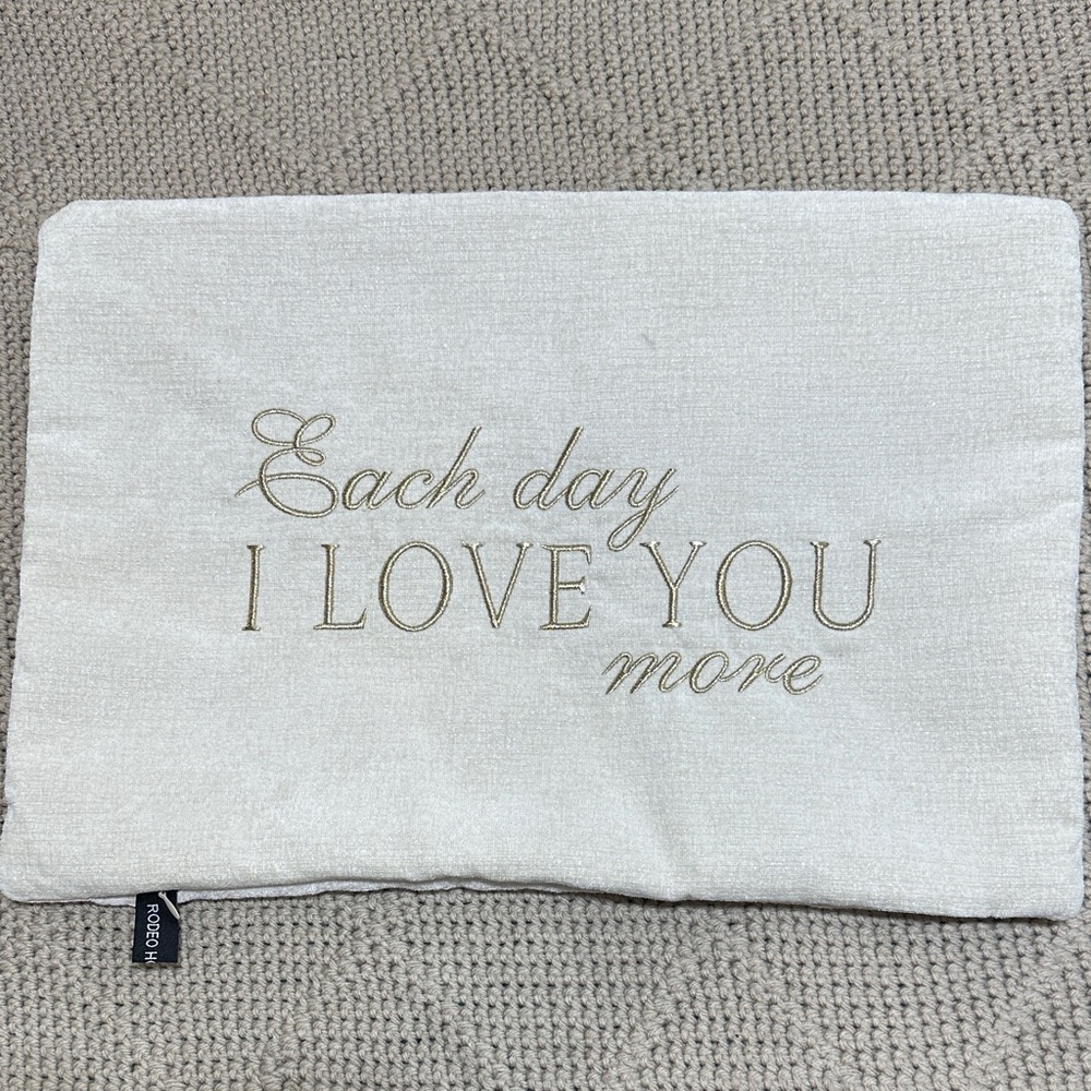 Elegant Cream cover Pillow with Gold Embroidery